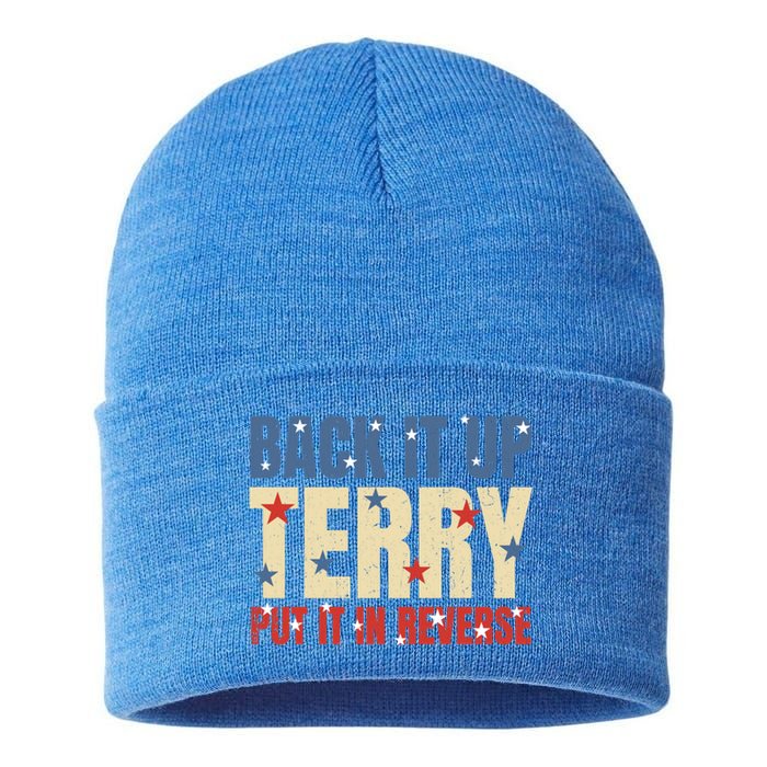 Put It In Reverse Terry Gift Funny Back It Up Terry Gift Sustainable Knit Beanie