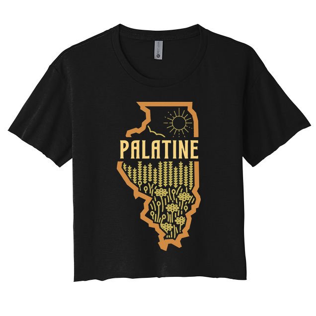 Palatine Illinois (IL) Prairie Landscape Graphic Crop Top