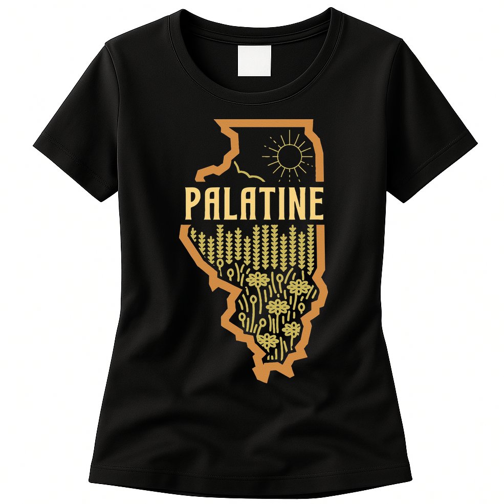 Palatine Illinois (IL) Prairie Landscape Graphic Womens T-Shirt