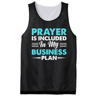 Prayer Is Included In My Business Plan Funny Boss Premium Mesh Reversible Basketball Jersey Tank