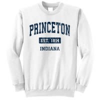 Princeton Indiana In Vintage Sports Established Sweatshirt