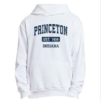 Princeton Indiana In Vintage Sports Established Urban Pullover Hoodie