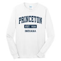 Princeton Indiana In Vintage Sports Established Tall Long Sleeve T-Shirt