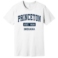 Princeton Indiana In Vintage Sports Established Premium T-Shirt