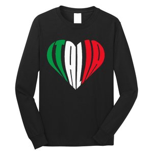 Proud Italian Italia Design Italian Heart I Love Italia Long Sleeve Shirt