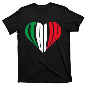 Proud Italian Italia Design Italian Heart I Love Italia T-Shirt