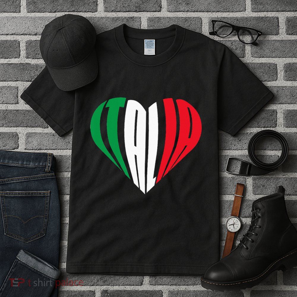 Proud Italian Italia Design Italian Heart I Love Italia Tall T-Shirt