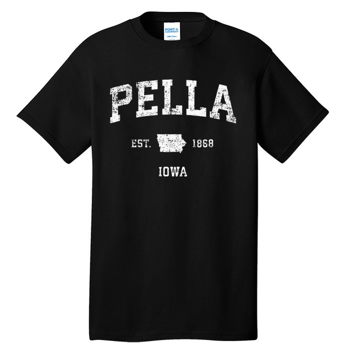 Pella Iowa IA Vintage Athletic Sports Design Tall T-Shirt