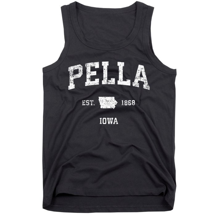 Pella Iowa IA Vintage Athletic Sports Design Tank Top