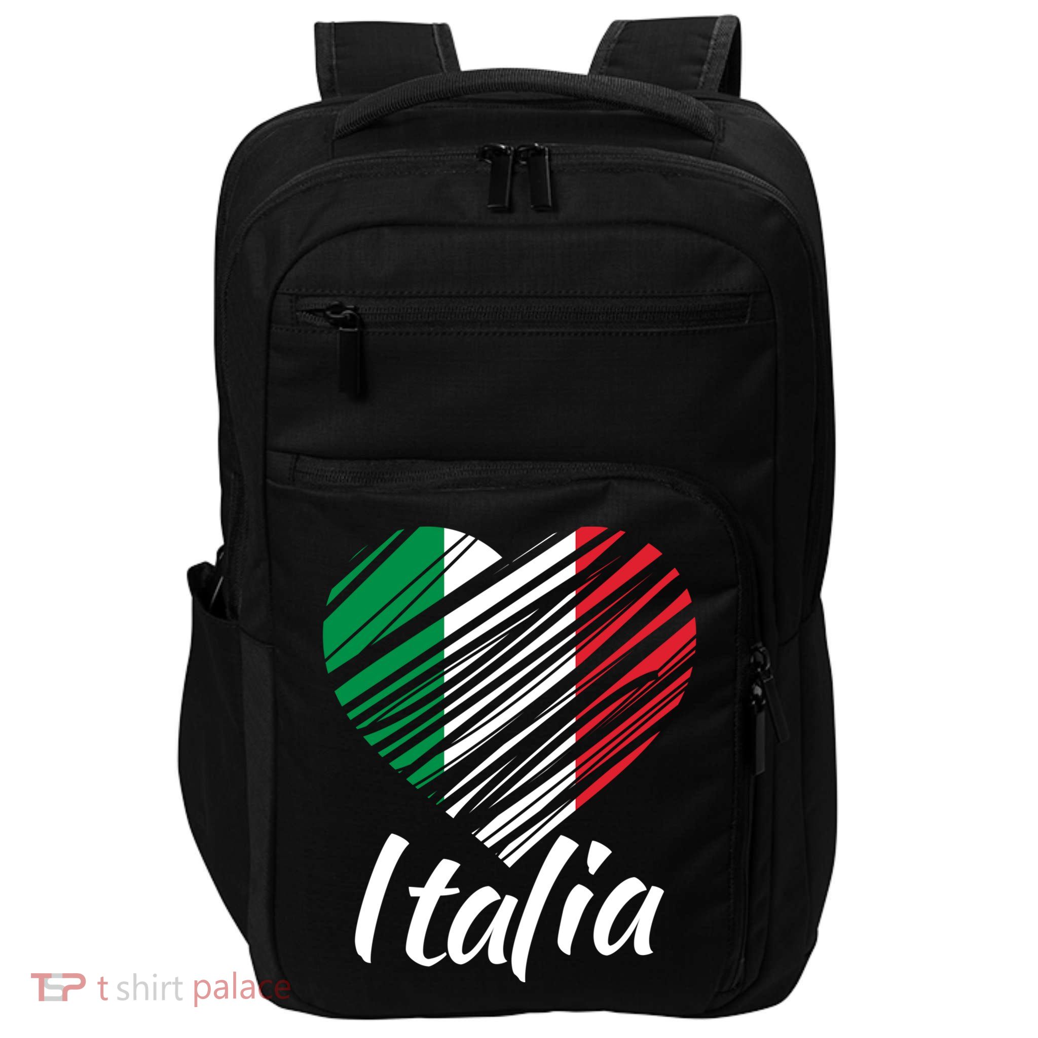 Proud Italian Italia Design Italian Heart Love Italy Gift Impact Tech Backpack