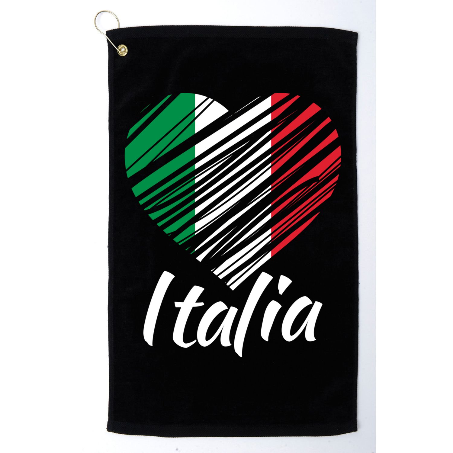 Proud Italian Italia Design Italian Heart Love Italy Gift Golf Towel