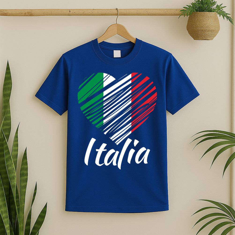Proud Italian Italia Design Italian Heart Love Italy Gift T-Shirt