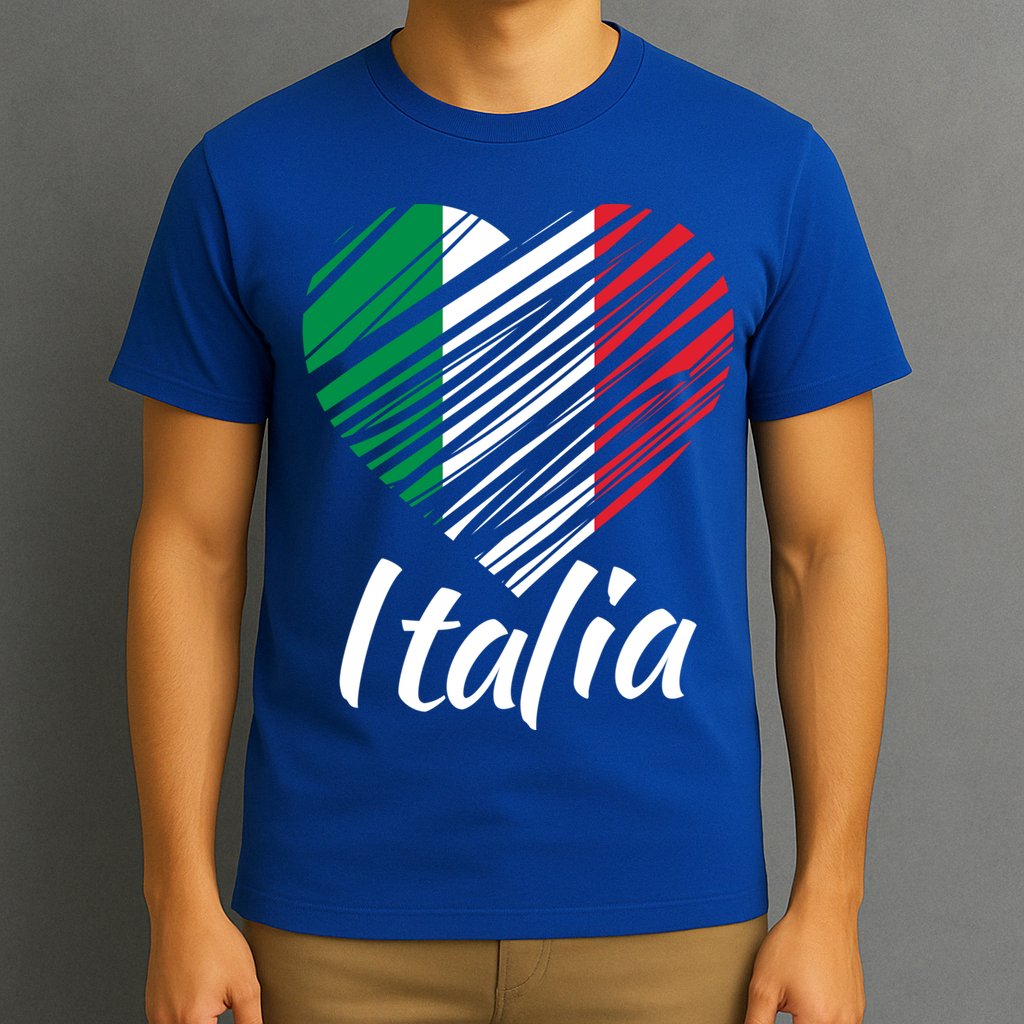 Proud Italian Italia Design Italian Heart Love Italy Gift T-Shirt