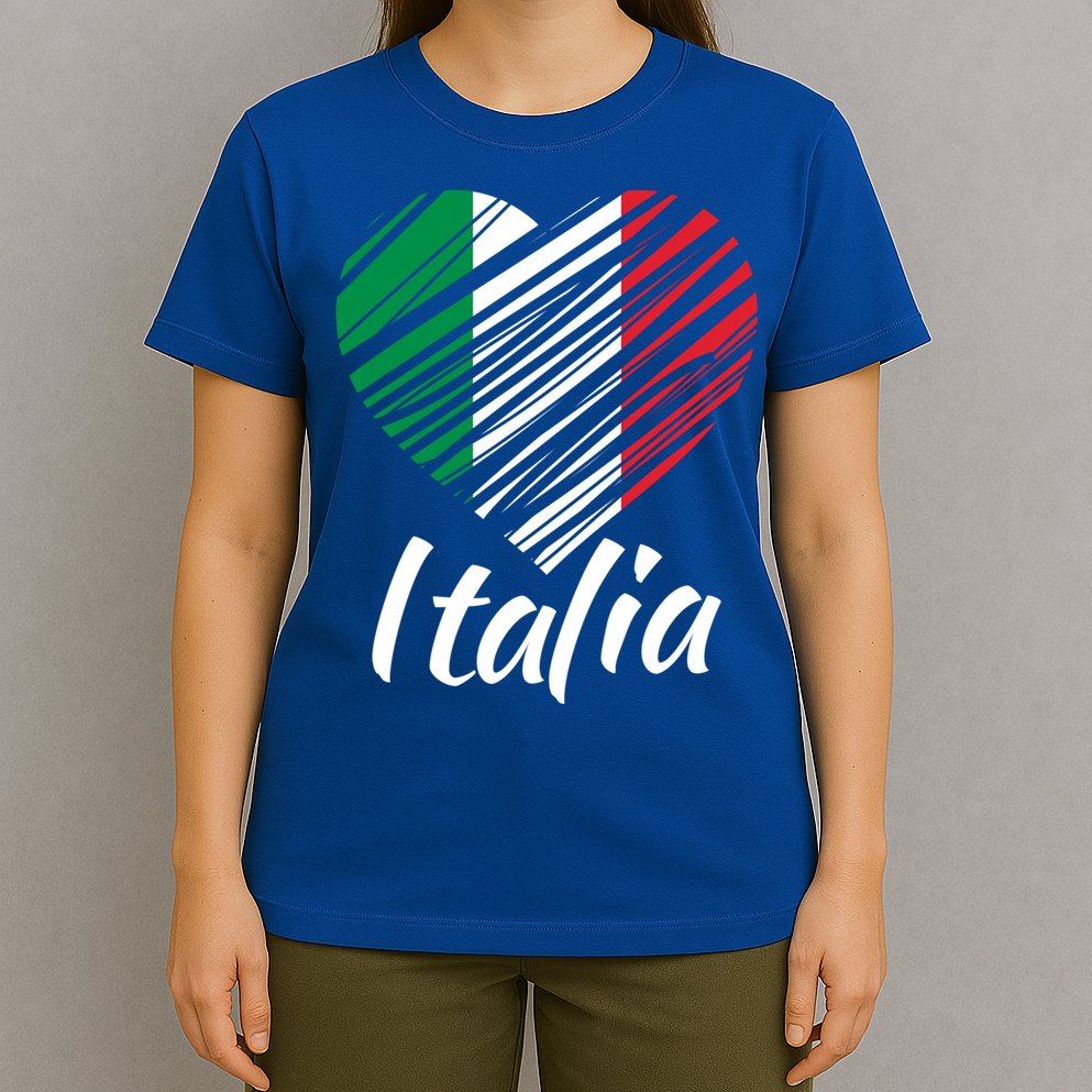 Proud Italian Italia Design Italian Heart Love Italy Gift T-Shirt