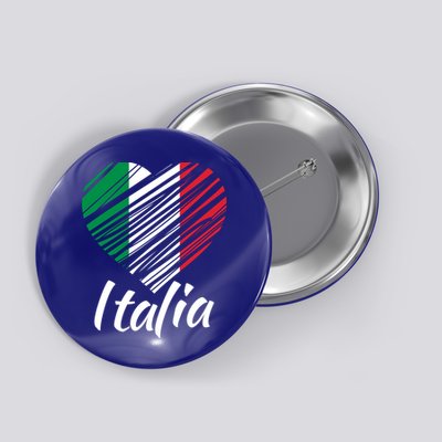 Proud Italian Italia Design Italian Heart Love Italy Gift Button