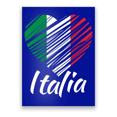 Proud Italian Italia Design Italian Heart Love Italy Gift Poster