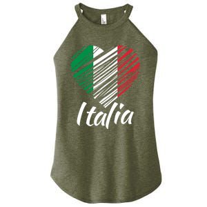 Proud Italian Italia Design Italian Heart Love Italy Gift Women's Perfect Tri Rocker Tank