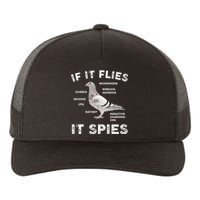 Pigeon If It Flies Spies Pigeon Anatomy Theory Bird Lover Yupoong Adult 5-Panel Trucker Hat