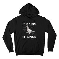 Pigeon If It Flies Spies Pigeon Anatomy Theory Bird Lover Hoodie