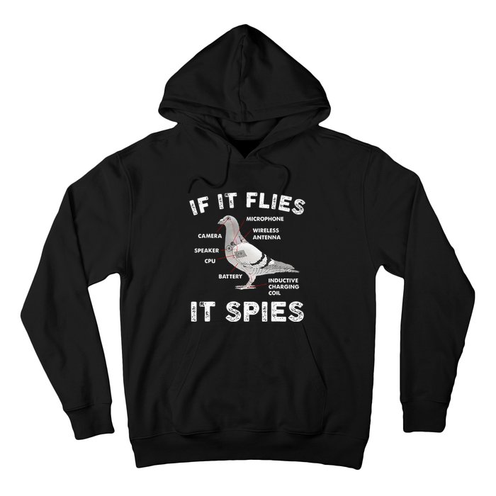 Pigeon If It Flies Spies Pigeon Anatomy Theory Bird Lover Hoodie