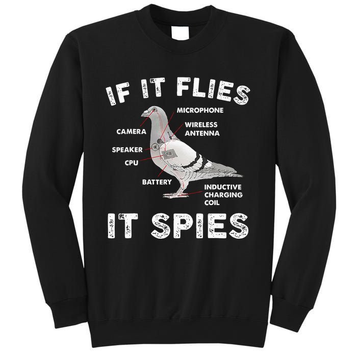 Pigeon If It Flies Spies Pigeon Anatomy Theory Bird Lover Sweatshirt