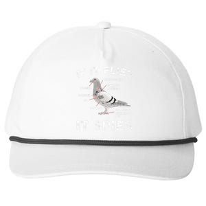 Pigeon If It Flies Spies Pigeon Anatomy Theory Bird Lover Snapback Five-Panel Rope Hat