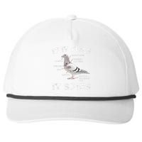 Pigeon If It Flies Spies Pigeon Anatomy Theory Bird Lover Snapback Five-Panel Rope Hat