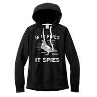 Pigeon If It Flies Spies Pigeon Anatomy Theory Bird Lover Women's Fleece Hoodie