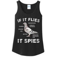 Pigeon If It Flies Spies Pigeon Anatomy Theory Bird Lover Ladies Essential Tank