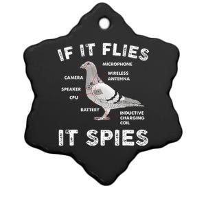 Pigeon If It Flies Spies Pigeon Anatomy Theory Bird Lover Ceramic Star Ornament