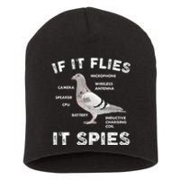 Pigeon If It Flies Spies Pigeon Anatomy Theory Bird Lover Short Acrylic Beanie