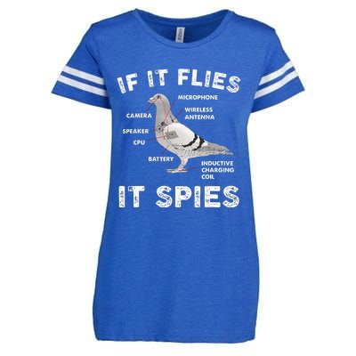 Pigeon If It Flies Spies Pigeon Anatomy Theory Bird Lover Enza Ladies Jersey Football T-Shirt