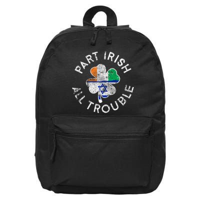 Part Irish Israeli All Trouble Clover St. PatrickS Day 16 in Basic Backpack