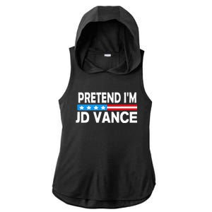 Pretend IM Jd Vance Funny Lazy Halloween Costume Ladies PosiCharge Tri-Blend Wicking Draft Hoodie Tank