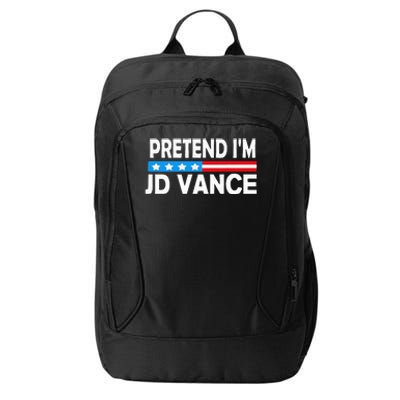 Pretend IM Jd Vance Funny Lazy Halloween Costume City Backpack