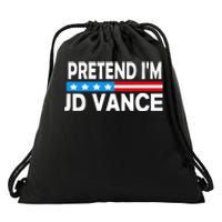 Pretend IM Jd Vance Funny Lazy Halloween Costume Drawstring Bag