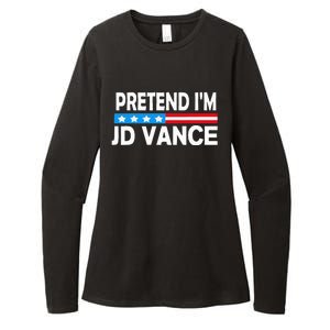 Pretend IM Jd Vance Funny Lazy Halloween Costume Womens CVC Long Sleeve Shirt