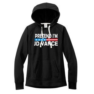 Pretend IM Jd Vance Funny Lazy Halloween Costume Women's Fleece Hoodie