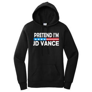 Pretend IM Jd Vance Funny Lazy Halloween Costume Women's Pullover Hoodie