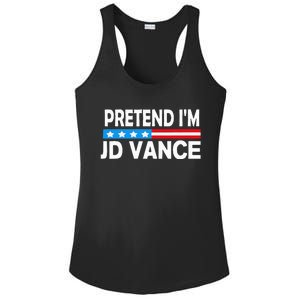 Pretend IM Jd Vance Funny Lazy Halloween Costume Ladies PosiCharge Competitor Racerback Tank