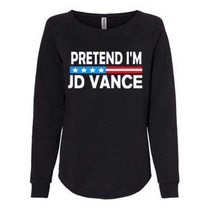 Pretend IM Jd Vance Funny Lazy Halloween Costume Womens California Wash Sweatshirt