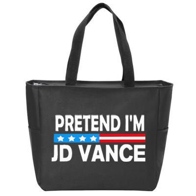 Pretend IM Jd Vance Funny Lazy Halloween Costume Zip Tote Bag