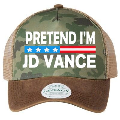 Pretend IM Jd Vance Funny Lazy Halloween Costume Legacy Tie Dye Trucker Hat