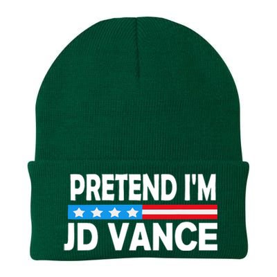 Pretend IM Jd Vance Funny Lazy Halloween Costume Knit Cap Winter Beanie