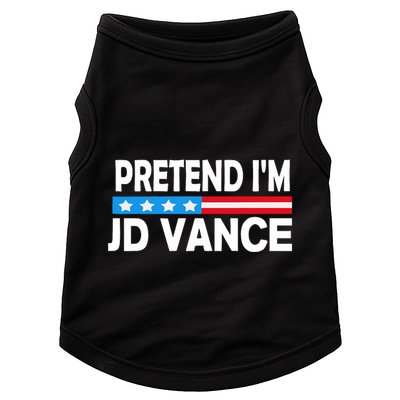 Pretend IM Jd Vance Funny Lazy Halloween Costume Doggie Tank