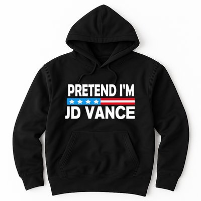 Pretend IM Jd Vance Funny Lazy Halloween Costume Hoodie