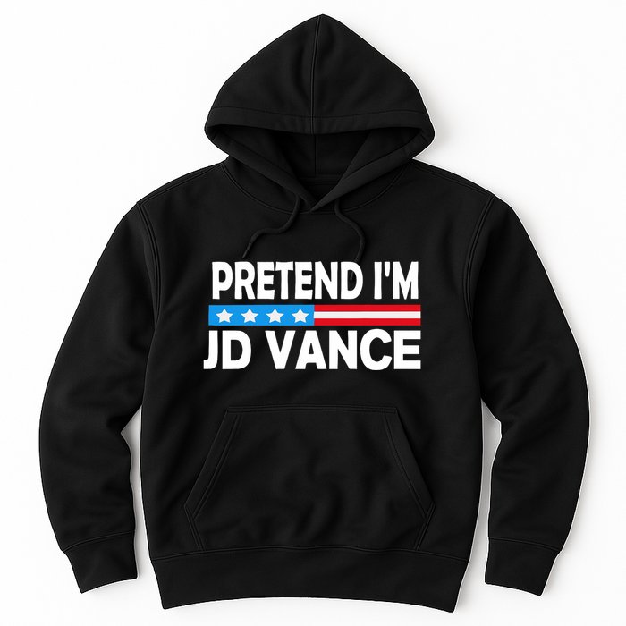 Pretend IM Jd Vance Funny Lazy Halloween Costume Hoodie