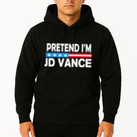 Pretend IM Jd Vance Funny Lazy Halloween Costume Hoodie