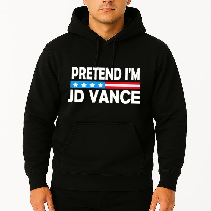 Pretend IM Jd Vance Funny Lazy Halloween Costume Hoodie