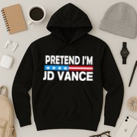 Pretend IM Jd Vance Funny Lazy Halloween Costume Hoodie